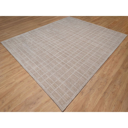 Modern and Contemporary Wool Hand Loomed Rug Brown No Border 8.2X9.10 -O090703
