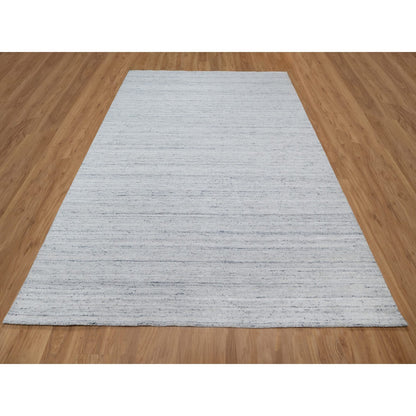 Modern and Contemporary Wool Hand Loomed Rug Grey No Border 8.0X10.0 -O090711
