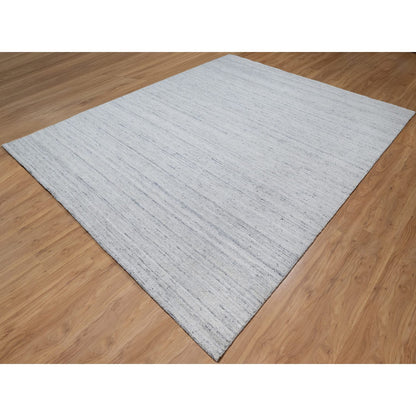 Modern and Contemporary Wool Hand Loomed Rug Grey No Border 8.0X10.0 -O090711