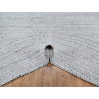 Modern and Contemporary Wool Hand Loomed Rug Grey No Border 8.0X10.0 -O090711