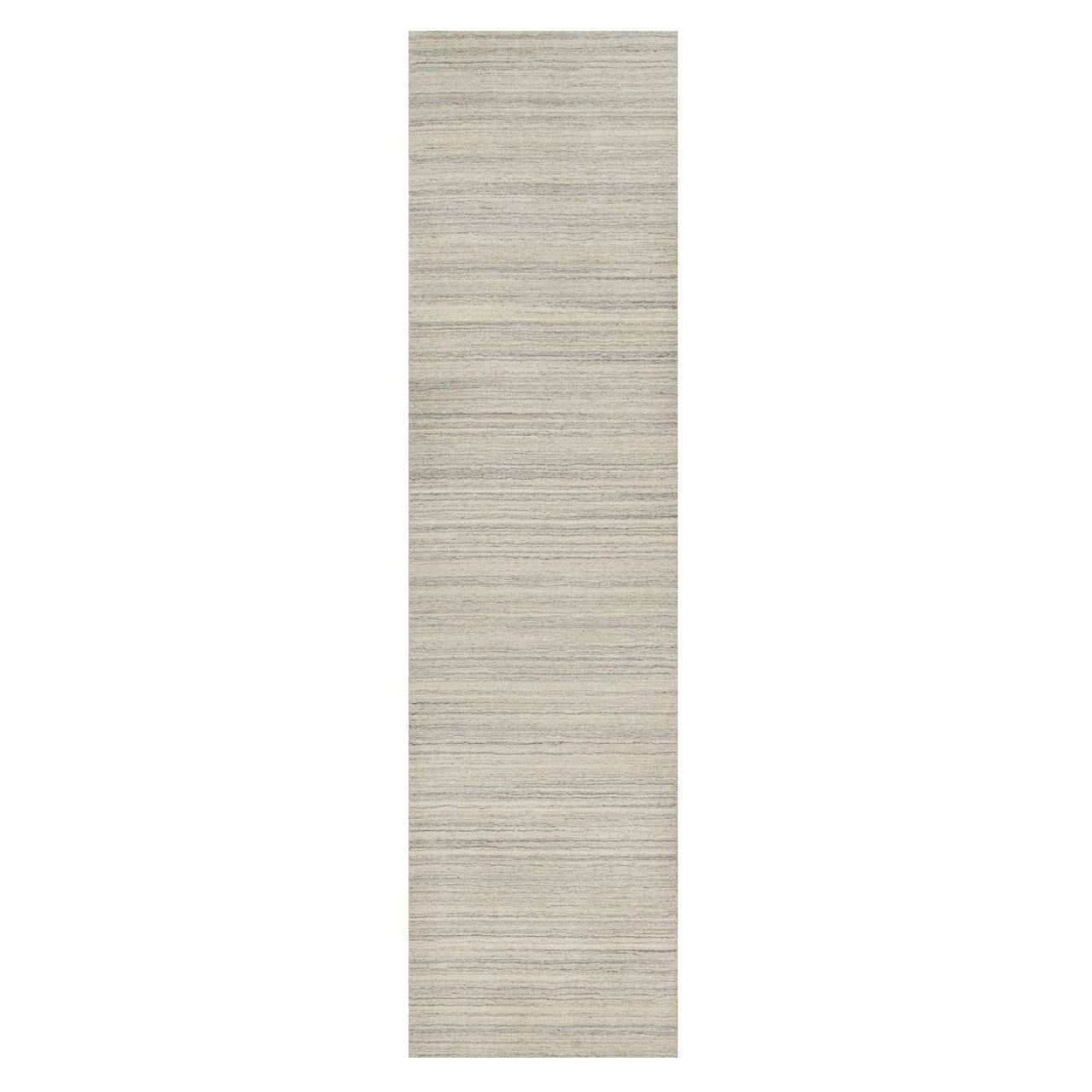 Beige 2'6" x 10'0" Modern and Contemporary Handloom Wool Rug - Sku: O090717