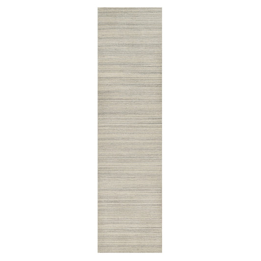 Modern and Contemporary Wool Hand Loomed Rug Beige No Border 2.6X10.0 -O090717