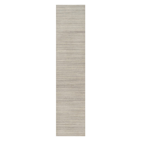 Modern and Contemporary Wool Hand Loomed Rug Beige No Border 2.7X11.10 -O090719