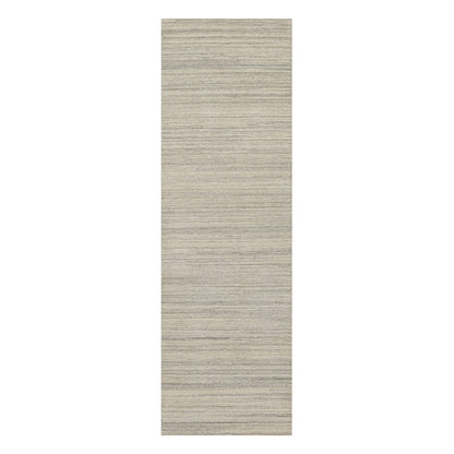 Modern and Contemporary Wool Hand Loomed Rug Beige No Border 2.5X8.0 -O090720
