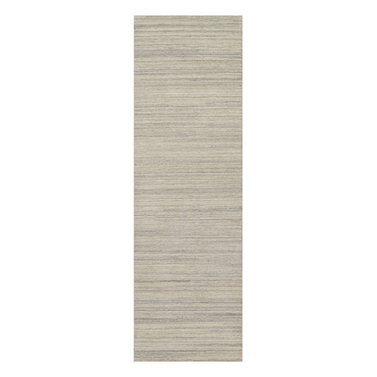 Modern and Contemporary Wool Hand Loomed Rug Beige No Border 2.5X8.0 -O090720