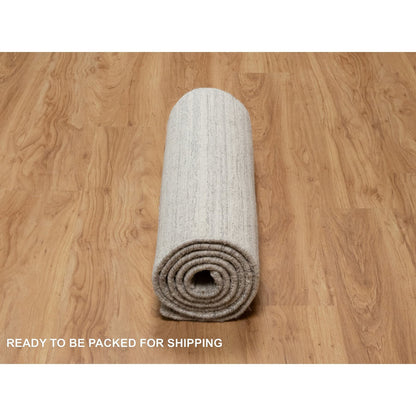 Modern and Contemporary Wool Hand Loomed Rug Beige No Border 2.5X8.0 -O090721