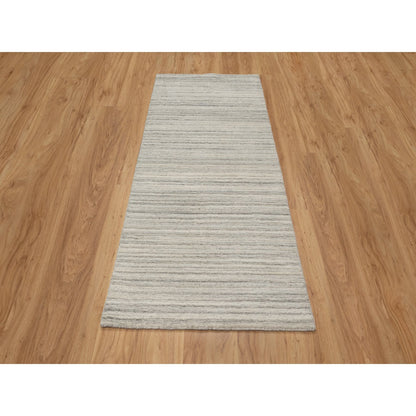 Modern and Contemporary Wool Hand Loomed Rug Beige No Border 2.8X6.0 -O090722