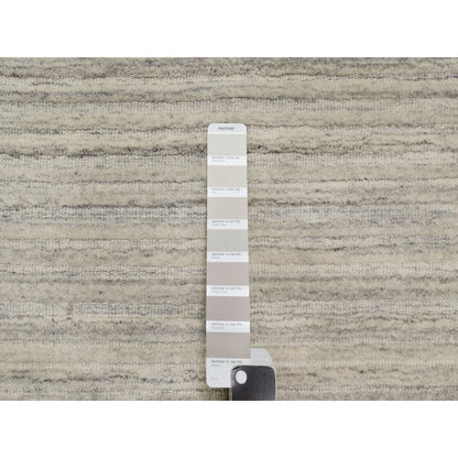 Modern and Contemporary Wool Hand Loomed Rug Beige No Border 2.8X6.0 -O090722