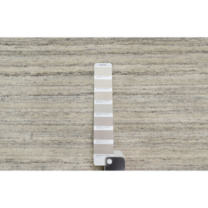 Modern and Contemporary Wool Hand Loomed Rug Beige No Border 2.7X6.0 -O090723