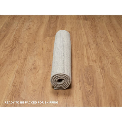 Modern and Contemporary Wool Hand Loomed Rug Beige No Border 3.0X5.0 -O090725