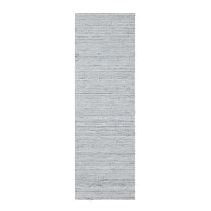 Modern and Contemporary Wool Hand Loomed Rug Grey No Border 2.7X8.0 -O090726