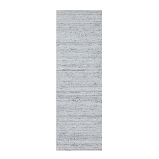 Modern and Contemporary Wool Hand Loomed Rug Grey No Border 2.7X8.0 -O090726