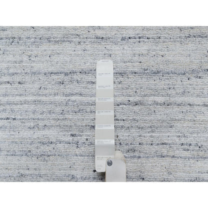 Modern and Contemporary Wool Hand Loomed Rug Grey No Border 2.7X8.0 -O090726