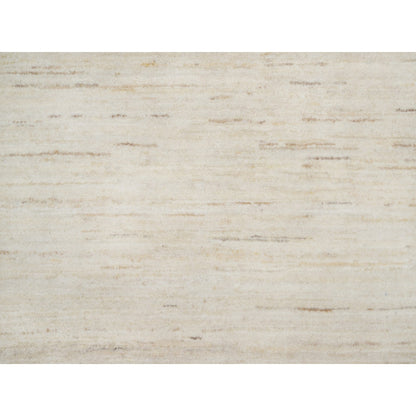 Modern and Contemporary Wool Hand Knotted Rug Ivory No Border 2.6X13.9 -O090762