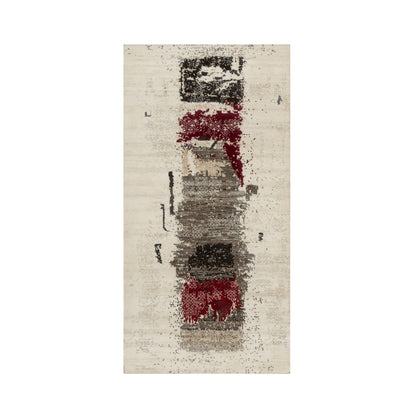 Modern and Contemporary Wool Hand Knotted Rug Ivory No Border 2.4X4.7 -O090767