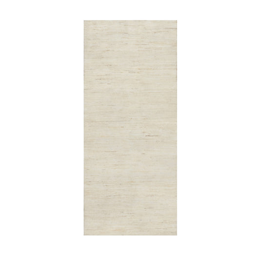 Modern and Contemporary Wool Hand Knotted Rug Ivory No Border 2.6X5.10 -O090772