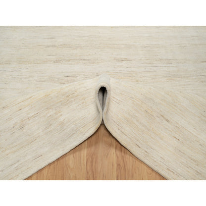 Modern and Contemporary Wool Hand Knotted Rug Ivory No Border 7.9X10.4 -O090780