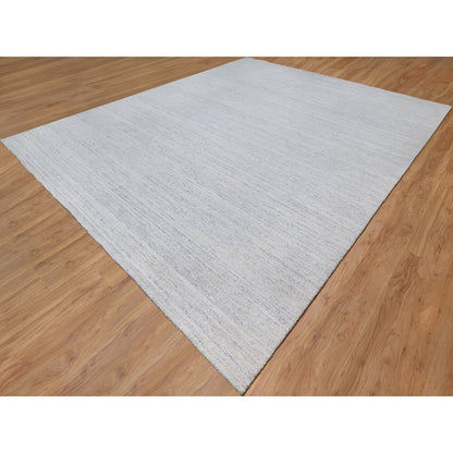 Modern and Contemporary Wool Hand Loomed Rug Grey No Border 12.0X14.10 -O090788