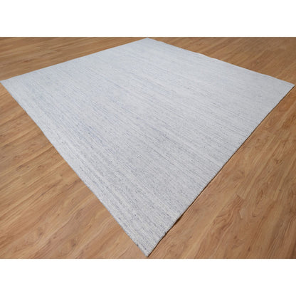 Modern and Contemporary Wool Hand Loomed Rug Grey No Border 11.9X11.10 -O090789
