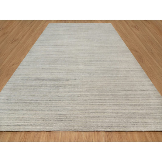 Modern and Contemporary Wool Hand Loomed Rug Beige No Border 12.0X14.8 -O090790