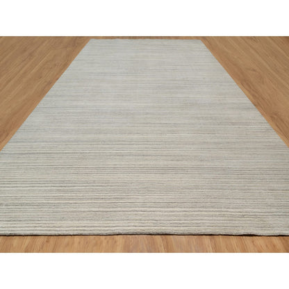 Modern and Contemporary Wool Hand Loomed Rug Beige No Border 12.1X17.7 -O090791