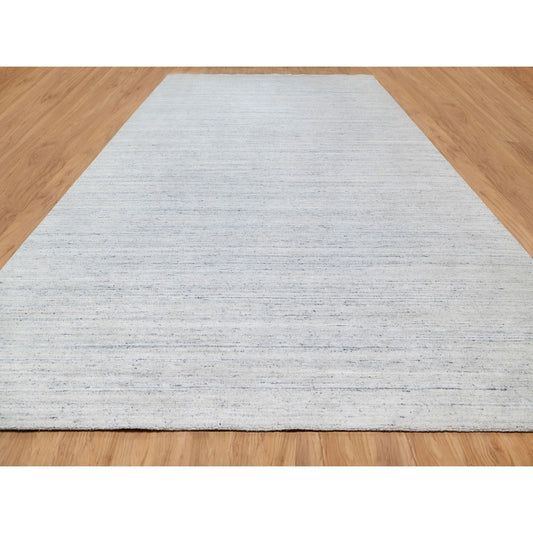 Modern and Contemporary Wool Hand Loomed Rug Grey None 12.1X17.9 -O090800