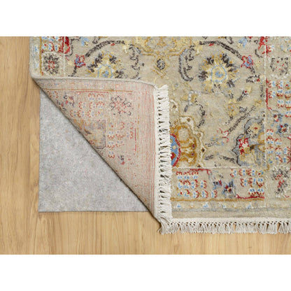 Transitional Wool Hand Knotted Rug Beige No Border 2.7X22.0 -O090815