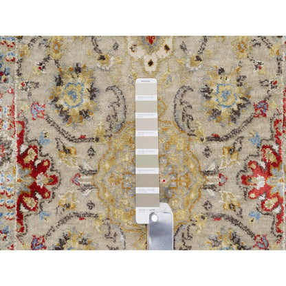 Transitional Wool Hand Knotted Rug Beige No Border 2.7X22.0 -O090815