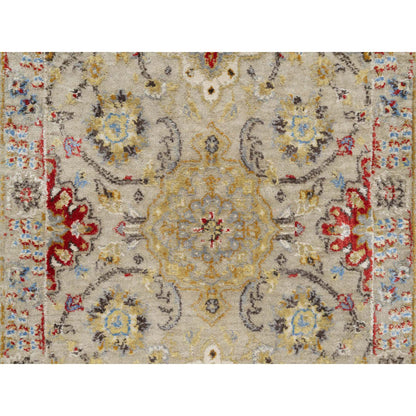 Transitional Wool Hand Knotted Rug Beige No Border 2.7X22.0 -O090815