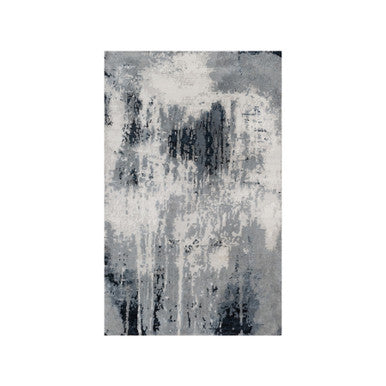Modern and Contemporary Wool & Silk Hand Knotted Rug Black No Border 3.1X5.3 -O090819