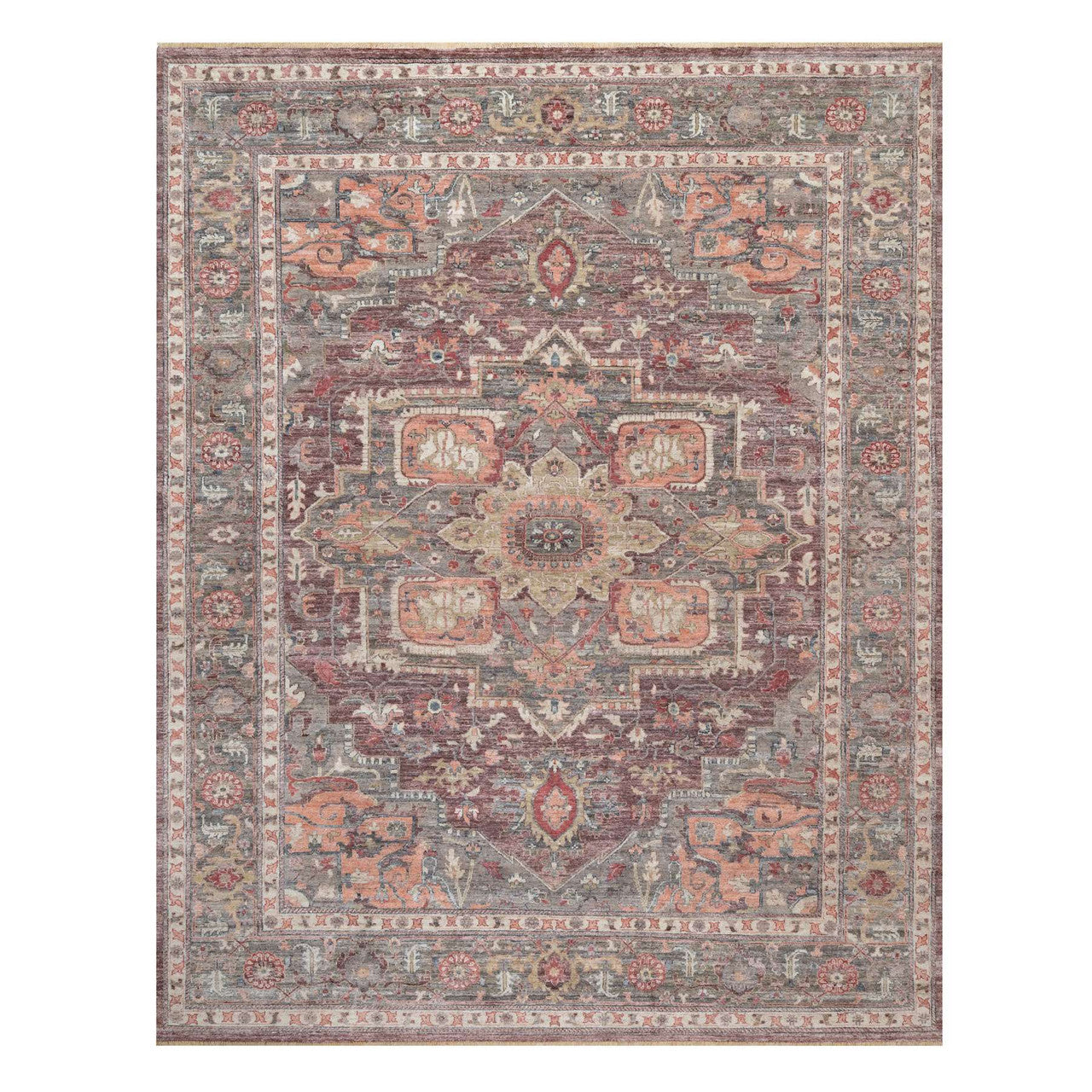 Red 12'0" x 15'2" Tribal & Geometric Hand knotted Wool Rug - Sku: O090824