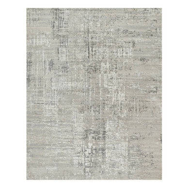 Modern and Contemporary Wool Hand Knotted Rug Grey No Border 8.0X10.2 -O090830