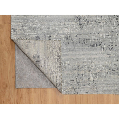 Modern and Contemporary Wool Hand Knotted Rug Grey No Border 8.1X8.0 -O090835