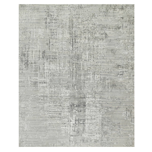 Modern and Contemporary Wool Hand Knotted Rug Grey No Border 12.0X14.9 -O090837