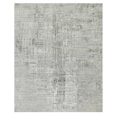 Modern and Contemporary Wool Hand Knotted Rug Grey No Border 12.0X14.9 -O090837