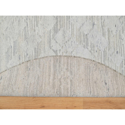 Modern and Contemporary Wool Hand Knotted Rug Grey No Border 6.0X6.0 -O090839