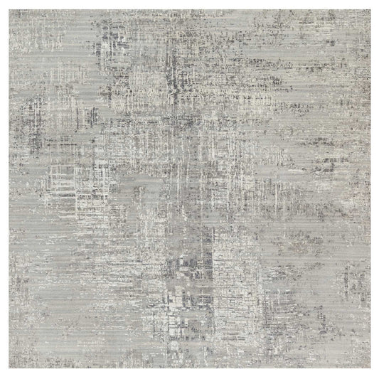 Modern and Contemporary Wool Hand Knotted Rug Grey No Border 12.0X11.10 -O090841