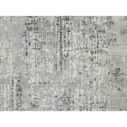 Modern and Contemporary Wool Hand Knotted Rug Grey No Border 2.7X28.0 -O090846