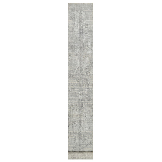 Modern and Contemporary Wool Hand Knotted Rug Grey No Border 2.6X26.0 -O090847