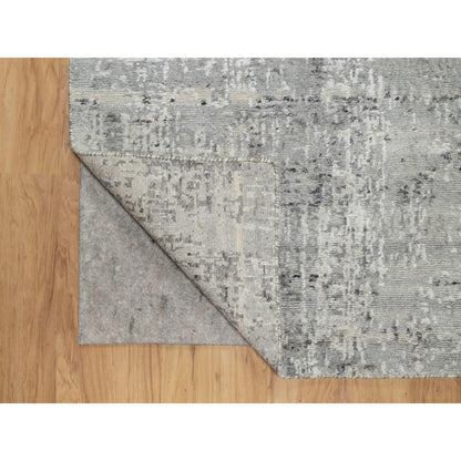 Modern and Contemporary Wool Hand Knotted Rug Grey No Border 2.6X26.0 -O090847
