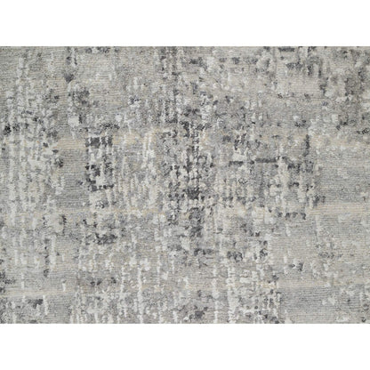 Modern and Contemporary Wool Hand Knotted Rug Grey No Border 2.6X26.0 -O090847