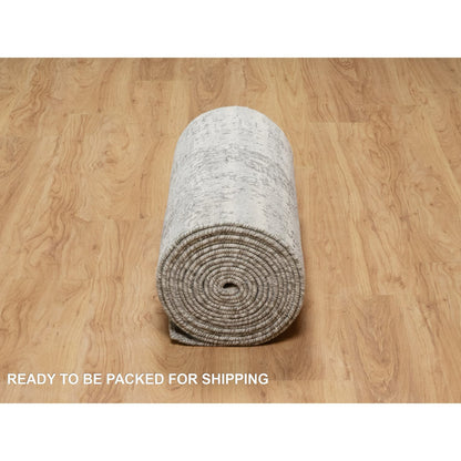 Modern and Contemporary Wool Hand Knotted Rug Grey No Border 2.6X26.0 -O090847