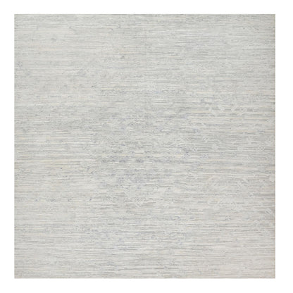 Modern and Contemporary Wool Hand Knotted Rug Grey No Border 12.0X12.1 -O090850