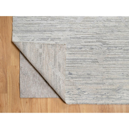 Modern and Contemporary Wool Hand Knotted Rug Grey No Border 12.0X12.1 -O090850