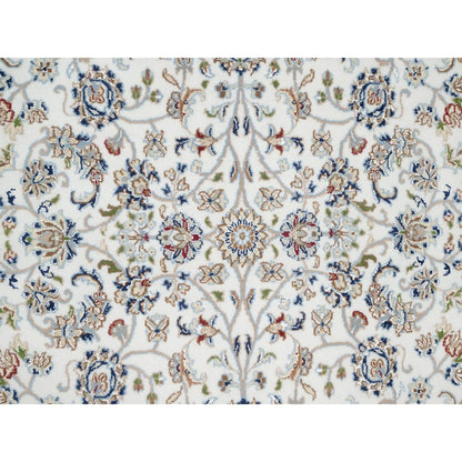 Fine Oriental Wool Hand Knotted Rug Ivory White 5.0X7.0 -O090876