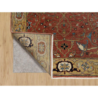 Heriz Wool Hand Knotted Rug Red Gold 3.0X5.1 -O090921
