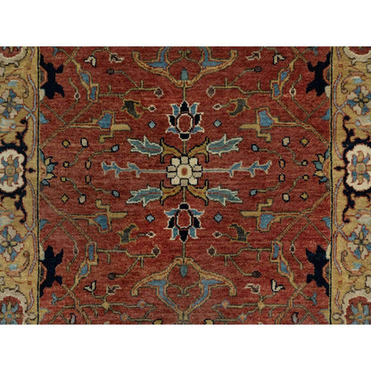 Heriz Wool Hand Knotted Rug Red Gold 3.0X5.1 -O090921