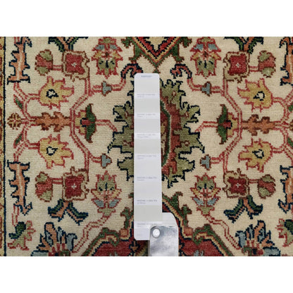 Heriz Wool Hand Knotted Rug Ivory Red 2.8X28.1 -O090927
