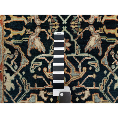 Heriz Wool Hand Knotted Rug Blue Red 2.6X10.1 -O090933