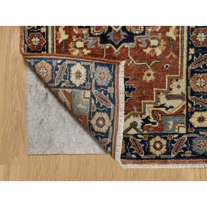 Heriz Wool Hand Knotted Rug Red Blue 2.0X3.2 -O090936